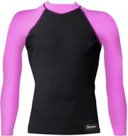 👕 nylon long sleeve rash guard with patterned sleeves for optimal protection logo