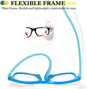 img 2 attached to 👓 2-Pack of YBWM Blue Light Blocking Glasses for Kids Boys and Girls Age 3-9