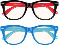 👓 2-pack of ybwm blue light blocking glasses for kids boys and girls age 3-9 logo