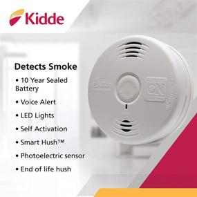 img 4 attached to 🔥 Lithium Battery Powered Smoke Detector with Voice Alert - Kidde Smoke Alarm