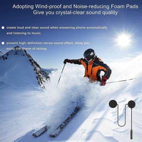 img 2 attached to 🎧 Motorcycle Helmet Bluetooth Headset 5.0 - Waterproof, Hands-Free, High Sound Quality - 60 Hours Playback - Perfect for Cycling, Skiing, and Riding