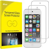 📱 high-quality tempered glass film: jetech screen protector for ipod touch (7th, 6th and 5th generation) - 2-pack logo