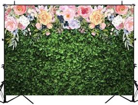 img 3 attached to Avezano 7x5ft Floral Grass Photography Backdrop: Vibrant Green Spring Lawn Background for Party, Wedding, Baby Shower, and Bridal Shower