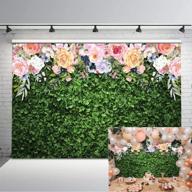 avezano 7x5ft floral grass photography backdrop: vibrant green spring lawn background for party, wedding, baby shower, and bridal shower logo