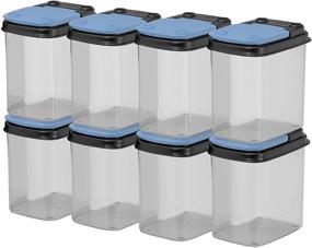 img 3 attached to 🔧 Buddeez Bits and Bolts Storage Containers, 8 Pack with Blue Lids - Organize Small Parts Efficiently