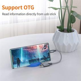 img 1 attached to 🔌 JXMOX адаптер USB C к USB (2 шт.) - высокоскоростной кабель OTG для MacBook Pro/Air, Samsung Galaxy S20/S9 - переходник USB Type C Male на USB 3.0 Female Thunderbolt3