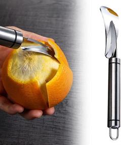 img 4 attached to 🍊 Efficient Kitchen Peeler: Large Stainless Steel Orange Citrus Peeler Tool for Effortless Slicing and Removing Peels