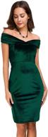 👗 women's vintage bodycon cocktail dresses for shoulder-bearing - fashionable clothing logo