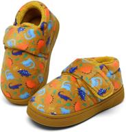 cute and cozy: inminpin boys girls cartoon dinosaur slippers for warm winter indoor comfort logo