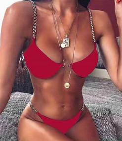 img 2 attached to Stylish RARITYUS Triangle Swimsuit: Perfect Bathing Festival Women's Clothing