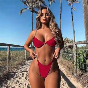 img 3 attached to Stylish RARITYUS Triangle Swimsuit: Perfect Bathing Festival Women's Clothing