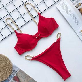 img 1 attached to Stylish RARITYUS Triangle Swimsuit: Perfect Bathing Festival Women's Clothing