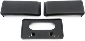 img 4 attached to 🚗 SEO-Friendly Set: Red Hound Auto Front Bumper Guards Pads & License Plate Tag Bracket - Compatible with Ford F150 2009-2014 - Insert Cap Delete Set
