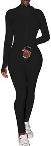 img 4 attached to 👗 Fashion-Forward ECHOINE Bodycon Jumpsuit: Embroidered Clubwear Women's Clothing