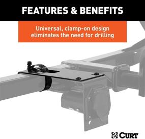 img 1 attached to 🔌 CURT 57202 Trailer Wiring Harness Mount - Clamp-On Bracket for 7-Way Round or RV Blade, Ideal for Vehicle-Side Installation