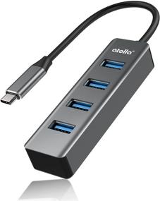 img 4 attached to 🔌 Premium Aluminum USB C Hub with 4 USB 3.0 Ports for MacBook Pro/Air, iPad Pro, Chromebook, XPS and More - Upgrade Your Connectivity with atolla