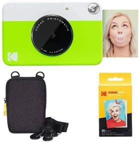 img 3 attached to Kodak Printomatic Instant Camera (Green) Basic Bundle Zink Paper (20 Sheets) Deluxe Case