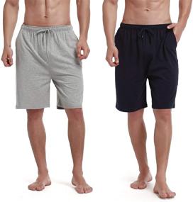 img 1 attached to Cotton Lounge Men's Pajama Bottoms by RENZER: Comfortable Sleep & Loungewear