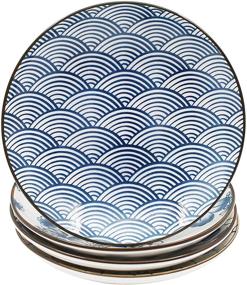 img 2 attached to 🍽️ YALONG Ceramic Appetizer Shallow Dessert Plate - Functional Elegance for Serving Delightful Treats