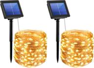 amir solar string lights, 72ft 8 modes copper wire lights, 200 led starry lights, waterproof ip65 fairy christmas decorative lights for outdoor, wedding, homes, party - warm white (pack of 2) - enhanced seo логотип