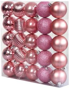 img 4 attached to Shatterproof Christmas Tree Hanging Balls - Holiday Decoration for Christmas Ball, Wedding Parties - 4cm/25 Pink Christmas Ball