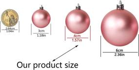 img 2 attached to Shatterproof Christmas Tree Hanging Balls - Holiday Decoration for Christmas Ball, Wedding Parties - 4cm/25 Pink Christmas Ball