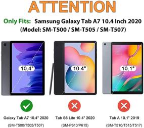 img 3 attached to Зенози Защитное стекло для экрана Samsung Galaxy Tab A7 10,4 дюйма 2020 года [2 штуки] - прозрачное, антицарапание, без пузырей, закаленное стекло для SM-T500/T505/T507.