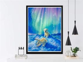 img 2 attached to Polar Bear Diamond Painting Kit – Full Drill Round Rhinestone Craft Canvas, Paint with Diamonds Art Animal – 12x16 inch Home Wall Decor by Numbers