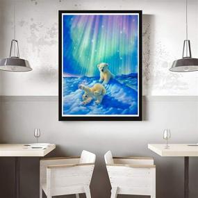 img 1 attached to Polar Bear Diamond Painting Kit – Full Drill Round Rhinestone Craft Canvas, Paint with Diamonds Art Animal – 12x16 inch Home Wall Decor by Numbers