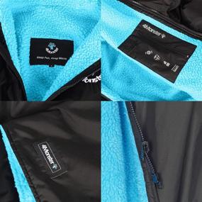 img 3 attached to 🏊 4Monster Unisex Swim Parka: Quick-Dry Wetsuit Changing Robe with Hood - Waterproof, Warm Coat for Water Sport, Beach & Pool