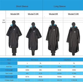 img 2 attached to 🏊 4Monster Unisex Swim Parka: Quick-Dry Wetsuit Changing Robe with Hood - Waterproof, Warm Coat for Water Sport, Beach & Pool