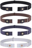 👖 no buckle belt: convenient stretch belt for women and men jeans pants - set of 4 logo