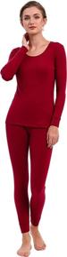 img 4 attached to 🌬️ Winter Ready: Femofit Women's Thermal Underwear Long Johns Set - Stay Warm and Cozy with this Soft Base Layer Set in Sizes S~XL