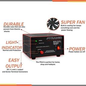 img 2 attached to ⚡️ Pyramid PS14KX Universal Compact Bench Power Supply: Efficient 12 Amp AC-to-DC Conversion with 13.8V DC Output, 270 Watts Power Input and Cooling Fan