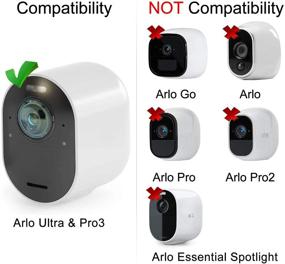 img 2 attached to 🔌 Два солнечных панеля Uogw для зарядки Arlo Pro 3 / Arlo Ultra / Ultra 2 / Arlo Pro 4, с 11.5 футовым водонепроницаемым магнитным силовым кабелем, регулируемым креплением - серебряный.