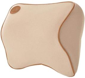 img 3 attached to 🚗 Ecloud Shop Car Headrest Pillow - Premium Memory Foam Cushion for Car Neck Support, Ergonomically Designed Universal Fit for Major Car Seats in Beige