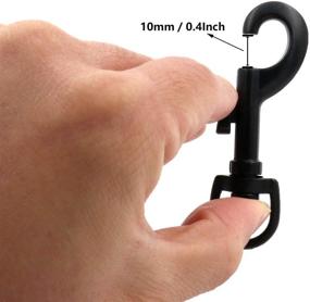 img 2 attached to 🔗 BIKICOCO 3/5'' Swivel Bolt Snap Hook Lobster Claw Clasp - Pack of 20, Ideal for Keys, Key Chains, Tags and Lanyards