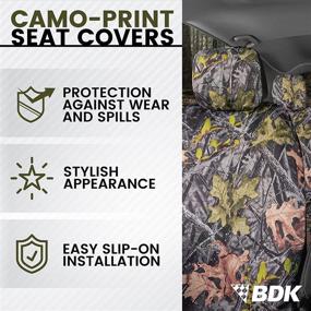 img 3 attached to 🚗 Camo Car Seat Covers by BDK