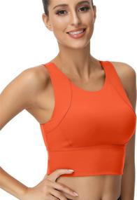 img 2 attached to 🏋️ Ultimate Comfort and Support: Longline Full Coverage High Neck Sports Bra for Women - Ideal Medium Impact Padded Workout Crop Tops for Yoga Gym