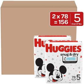 img 3 attached to 👶 Huggies Snug & Dry Baby Diapers, Size 5, 156 Count, One Month Supply