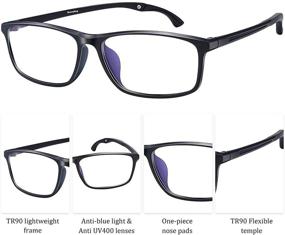 img 1 attached to 👓 TR90 Blue Light Blocking Reading Glasses: Effective Eyestrain Relief for Women and Men – Anti-Glare Computer Reader