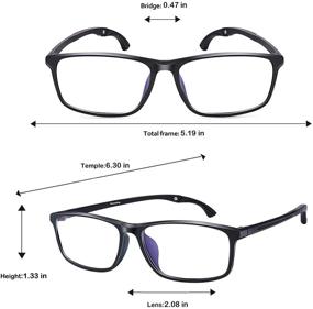 img 2 attached to 👓 TR90 Blue Light Blocking Reading Glasses: Effective Eyestrain Relief for Women and Men – Anti-Glare Computer Reader