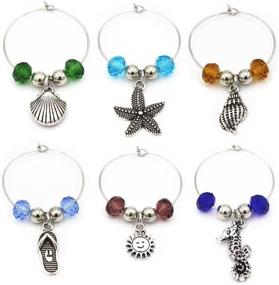 img 4 attached to 6Piece Beach Themed Jewelry Charms