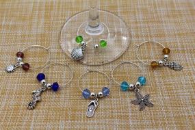 img 1 attached to 6Piece Beach Themed Jewelry Charms