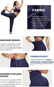 img 2 attached to 🩳 Ultimate Comfort and Functionality: FVLT High Waisted Capri Leggings for Women with Hidden Pocket