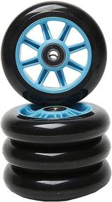 img 2 attached to 🛴 FREEDARE 100mm Scooter Wheels with Bearings - Replacement Kick Scooter Wheels Set