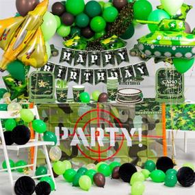 img 2 attached to LaVenty Birthday Supplies Camouflage Banner