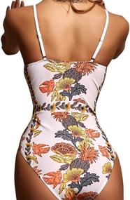 img 3 attached to 👙 Women's Underwire Bathing Suit One Piece Swimsuit with Spaghetti Straps - WDIRARA Monokini