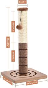 img 1 attached to 🐾 Pawz Road Cat Scratching Post with Extra Post and Dangling Ball - 22 inches: Interactive Toys for Cats