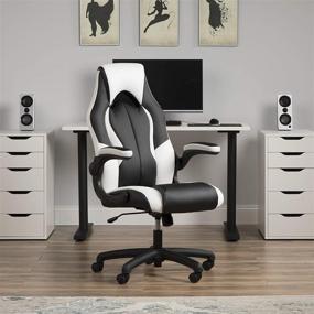 img 3 attached to 🎮 OFM ESS Collection High-Back Racing Style Bonded Leather Gaming Chair - White (ESS-3086-WHT): Performance, Style, and Comfort Combined